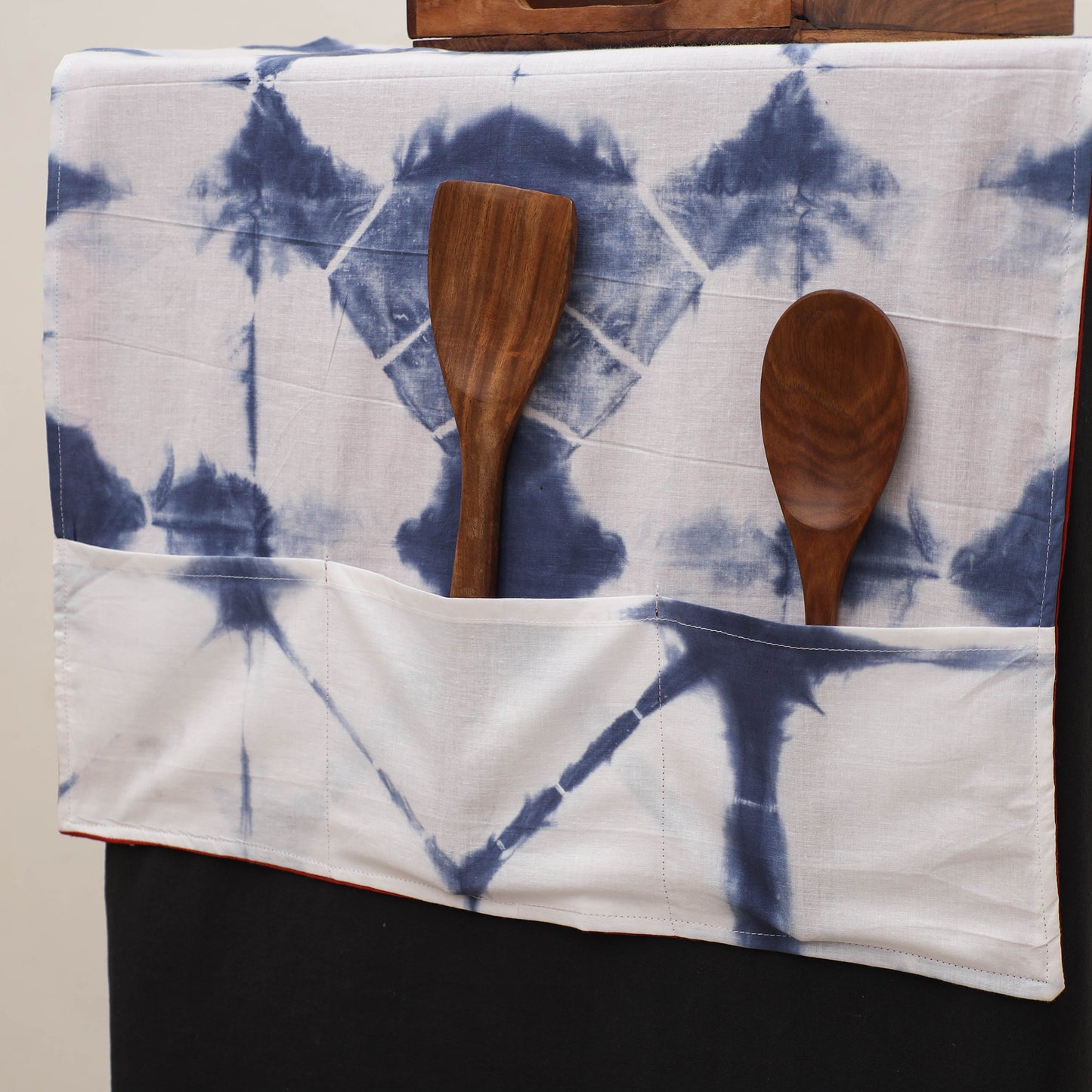 Handmade Fridge Top Cover with Multiple Pockets 05