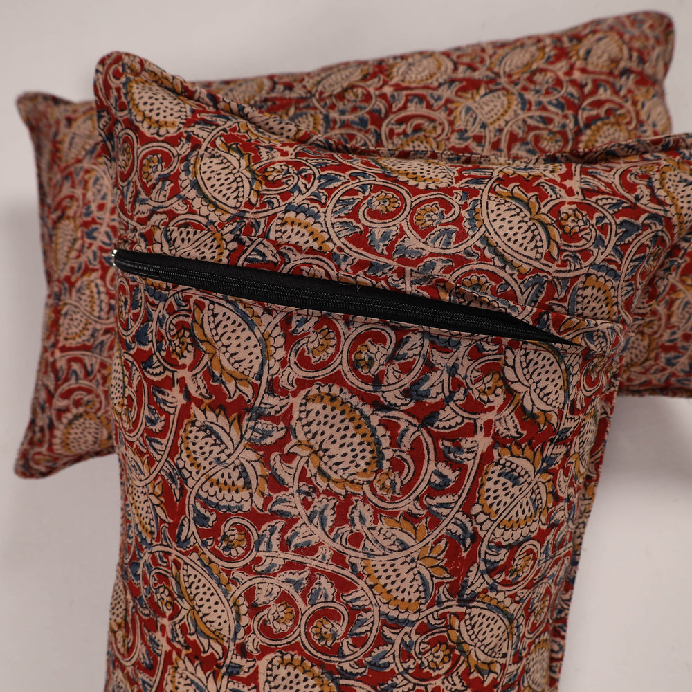 Red - Set of 2 Handcrafted Cotton Pillow Covers 27