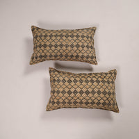 Beige - Set of 2 Handcrafted Cotton Pillow Covers 28