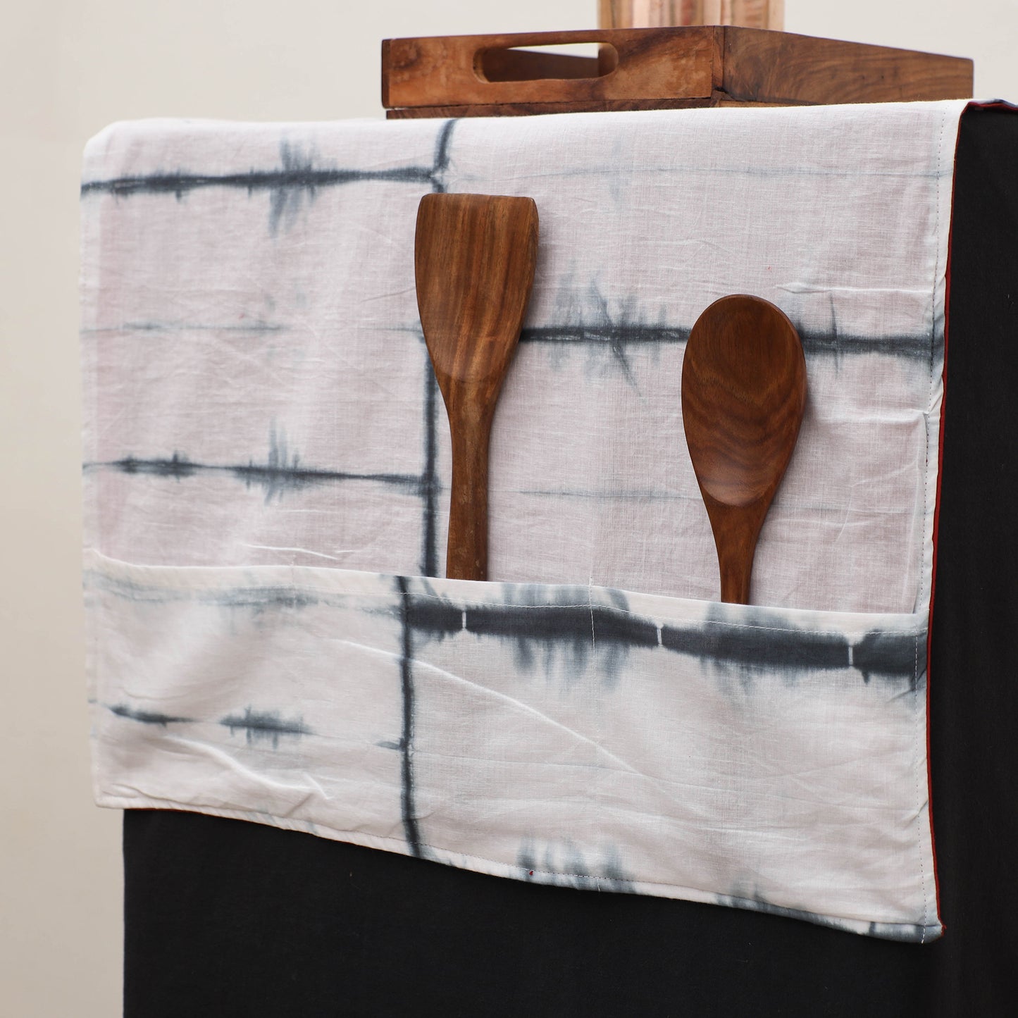 Handmade Fridge Top Cover with Multiple Pockets 06