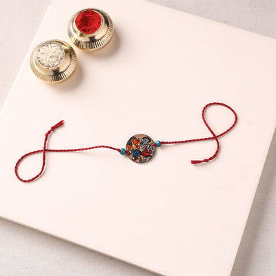 Pattachitra Handpainted Wooden Rakhi 47
