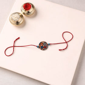 Pattachitra Handpainted Wooden Rakhi 47