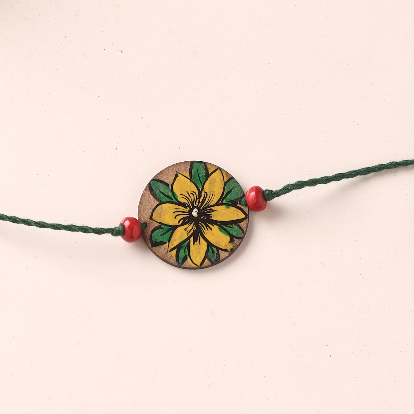 Pattachitra Handpainted Wooden Rakhi 48