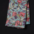 Blue - Handpainted Srikalahasti Silk Cotton Pen Kalamkari Fabric 31