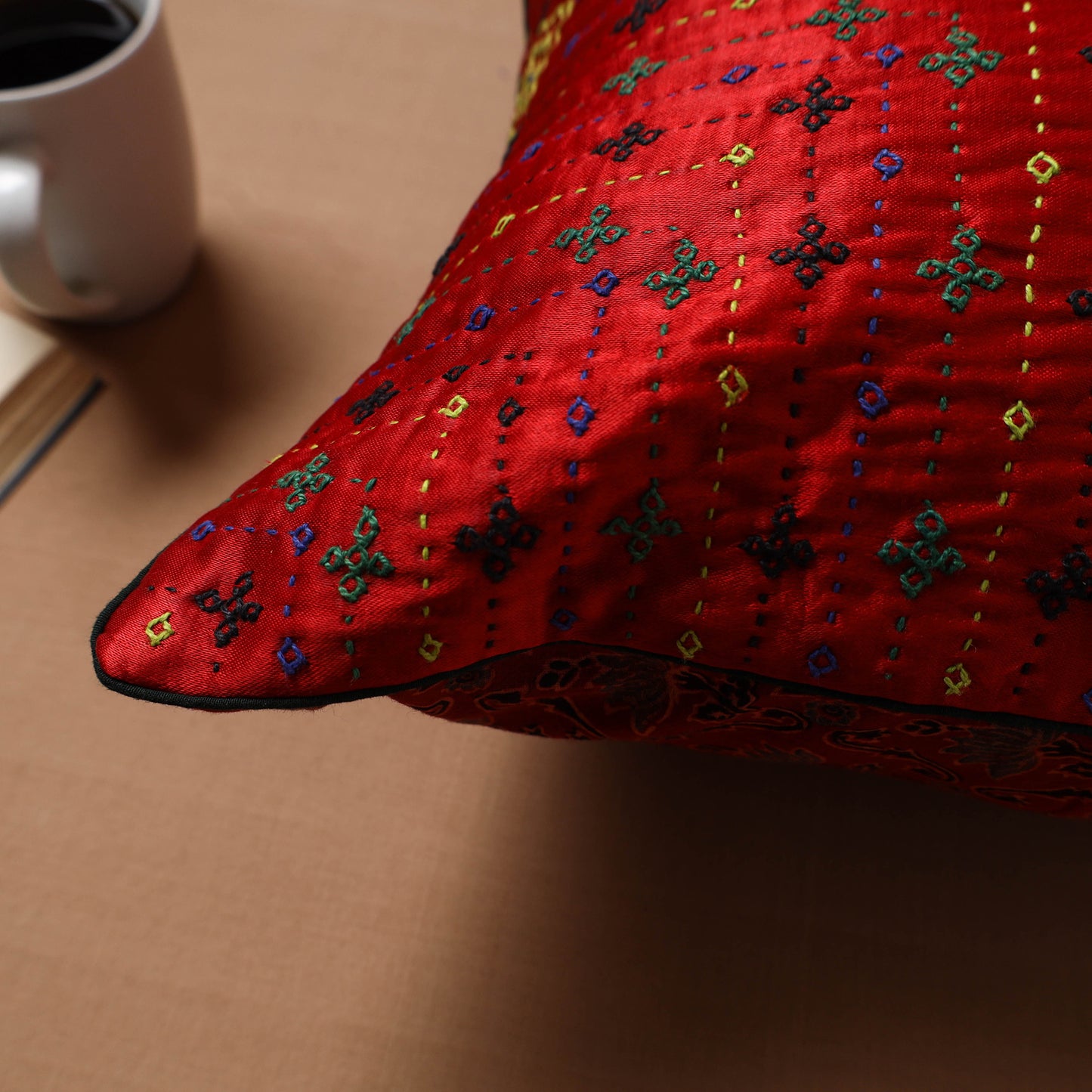 Kutch Hand Embroidery Cushion Cover (16 x 16 in) 02