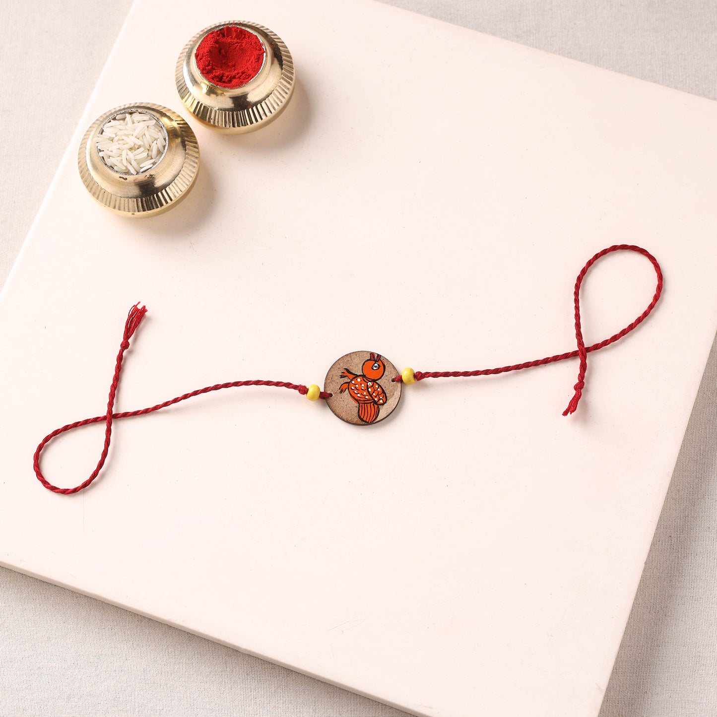 Pattachitra Handpainted Wooden Rakhi  51
