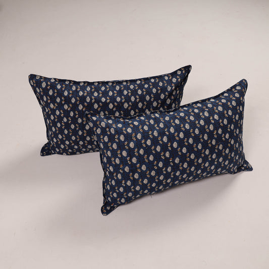 Blue - Set of 2 Handcrafted Cotton Pillow Covers 30