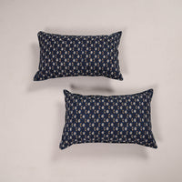 Blue - Set of 2 Handcrafted Cotton Pillow Covers 30