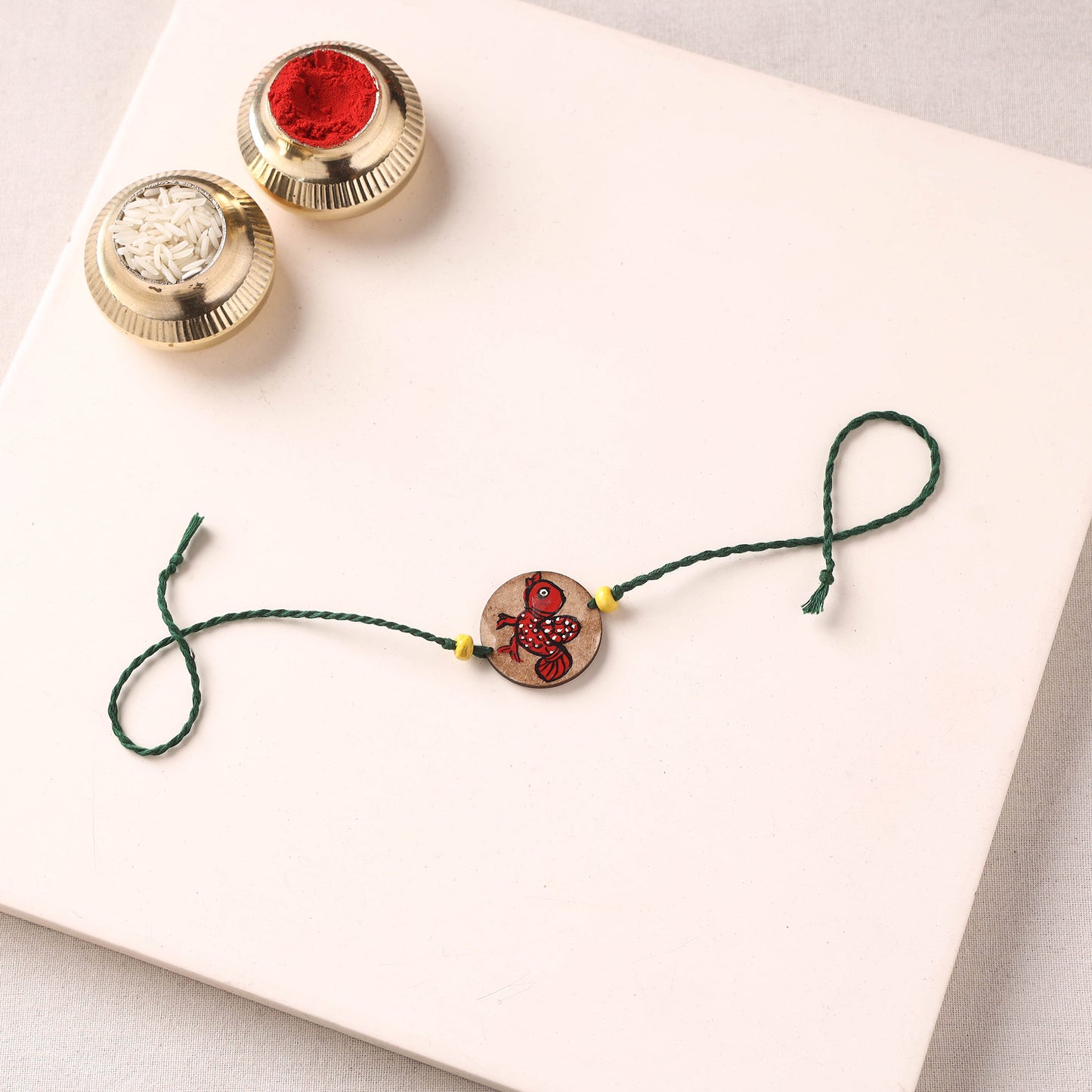 Pattachitra Handpainted Wooden Rakhi  53
