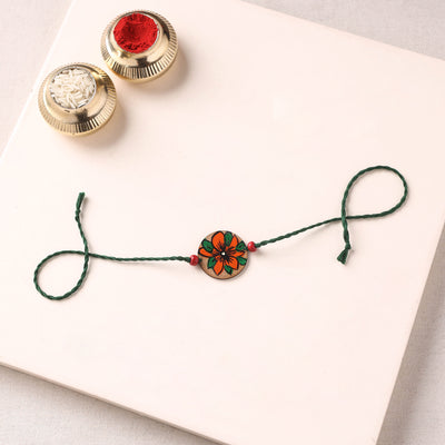 Pattachitra Handpainted Wooden Rakhi  54
