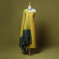 Yellow - 2pc unstitched handloom sico pochampally ikat