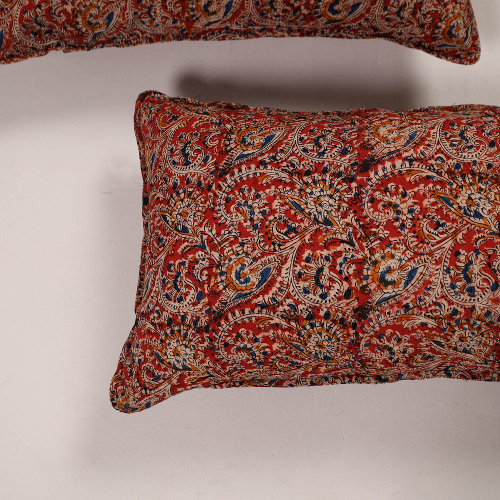 Red - Set of 2 Handcrafted Cotton Pillow Covers 32