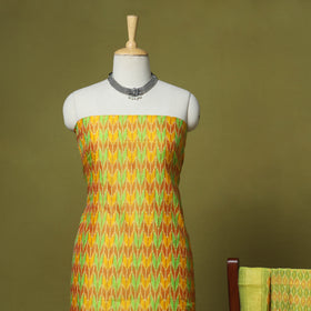 Yellow - 2pc unstitched handloom sico pochampally ikat