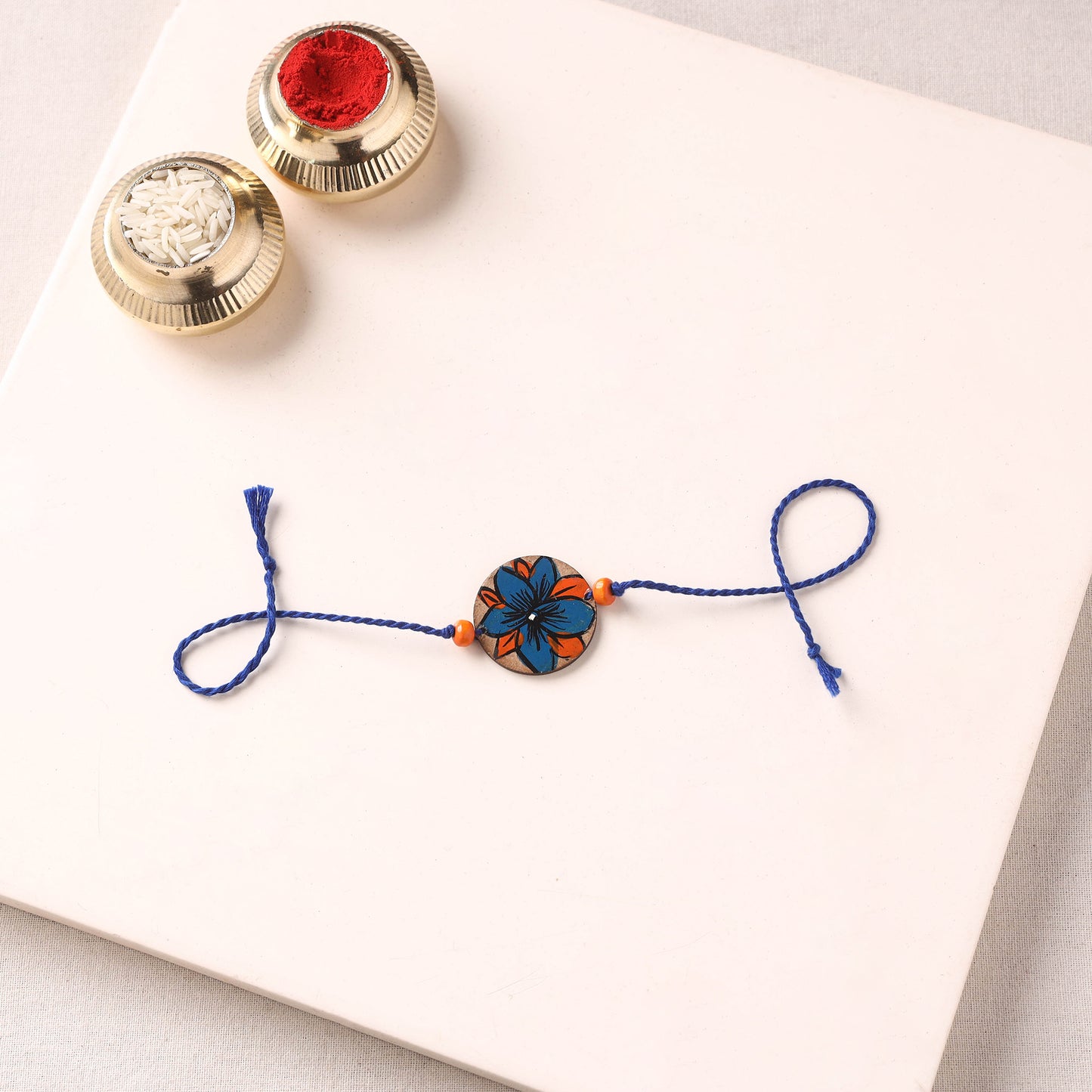 Pattachitra Handpainted Wooden Rakhi  56