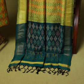 Yellow - 2pc unstitched handloom sico pochampally ikat