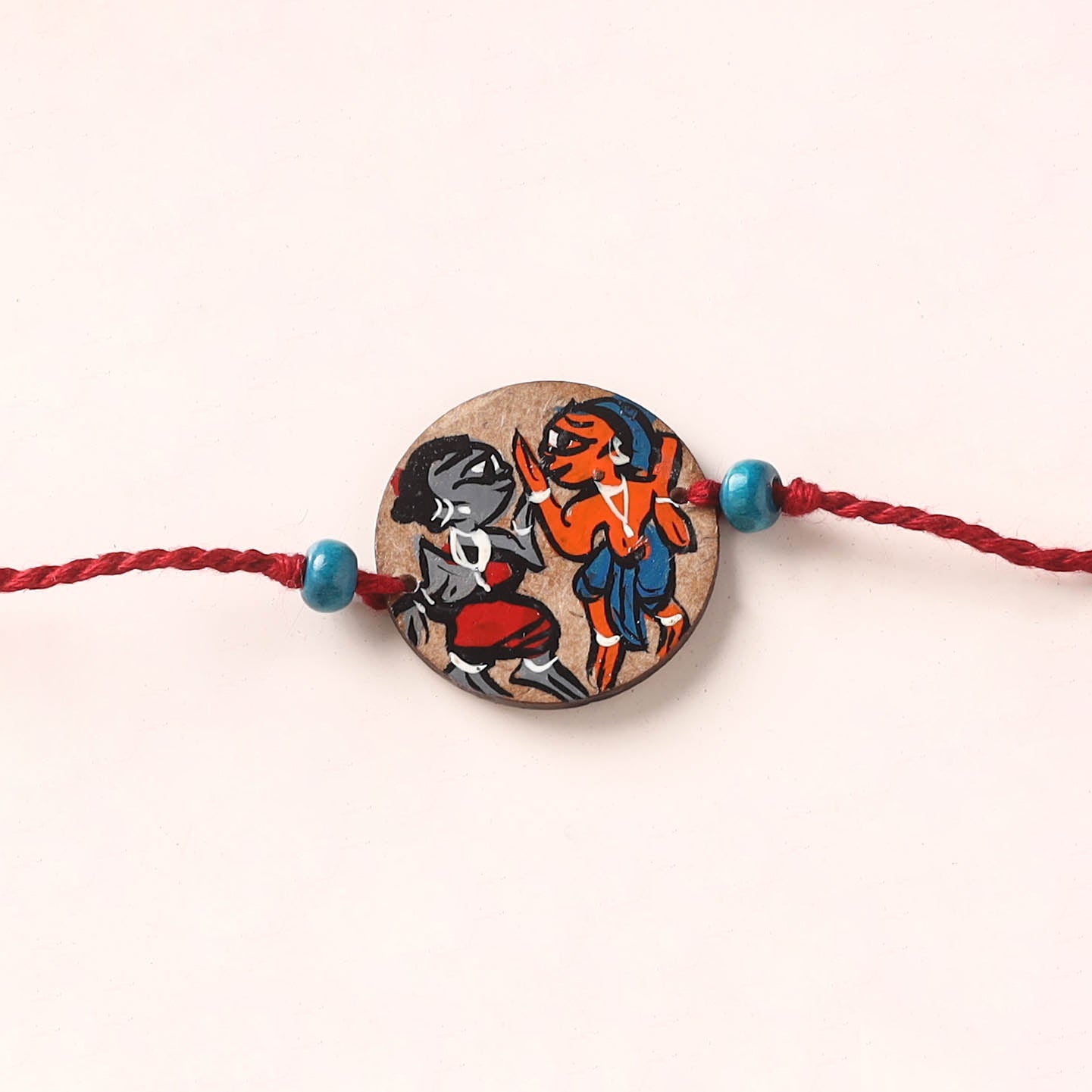 Pattachitra Handpainted Wooden Rakhi  57