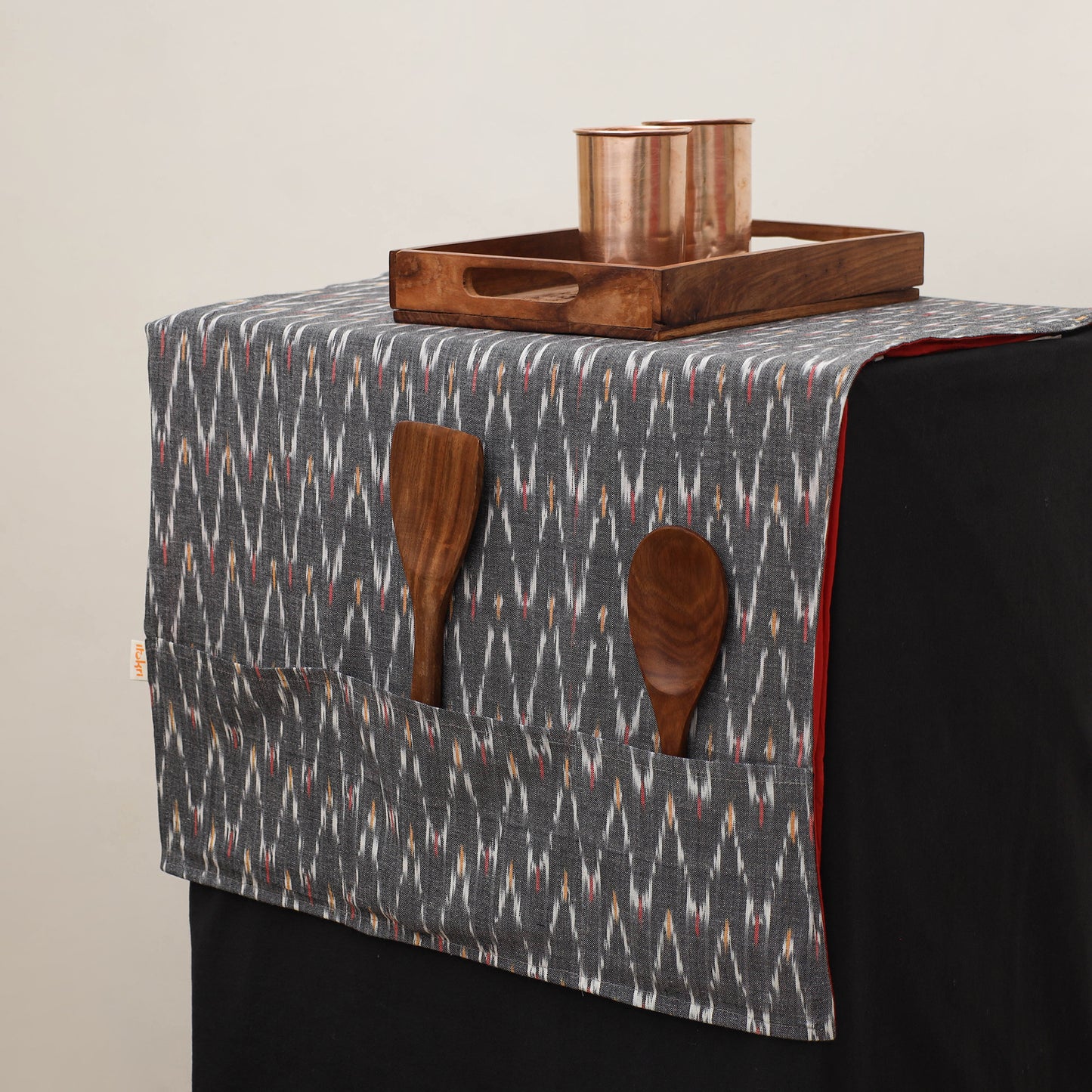 Handmade Fridge Top Cover with Multiple Pockets 17