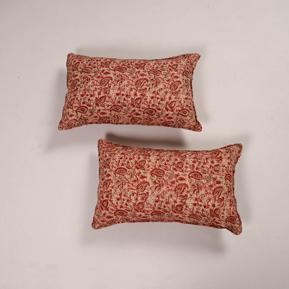 Red - Set of 2 Handcrafted Cotton Pillow Covers 33