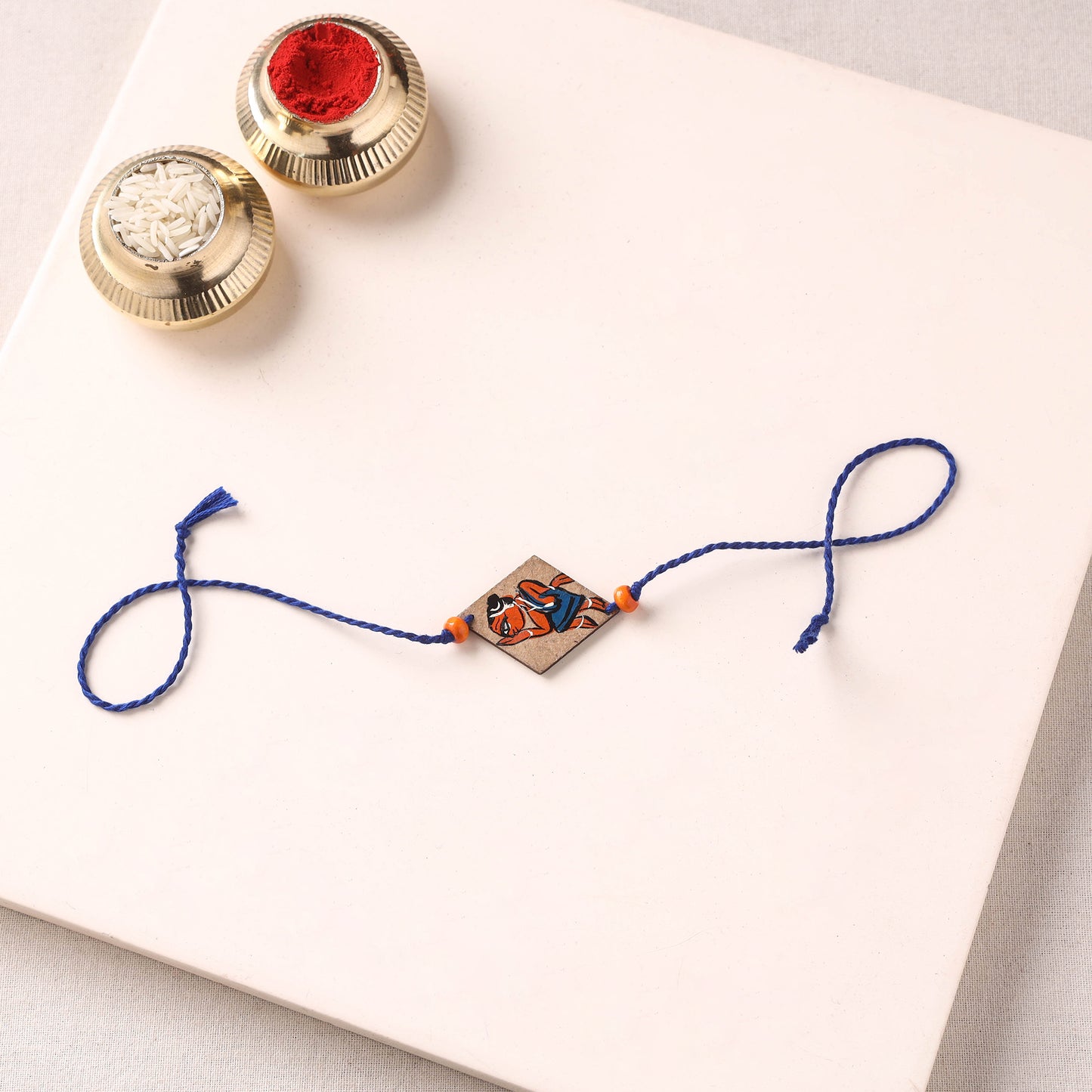 Pattachitra Handpainted Wooden Rakhi  58