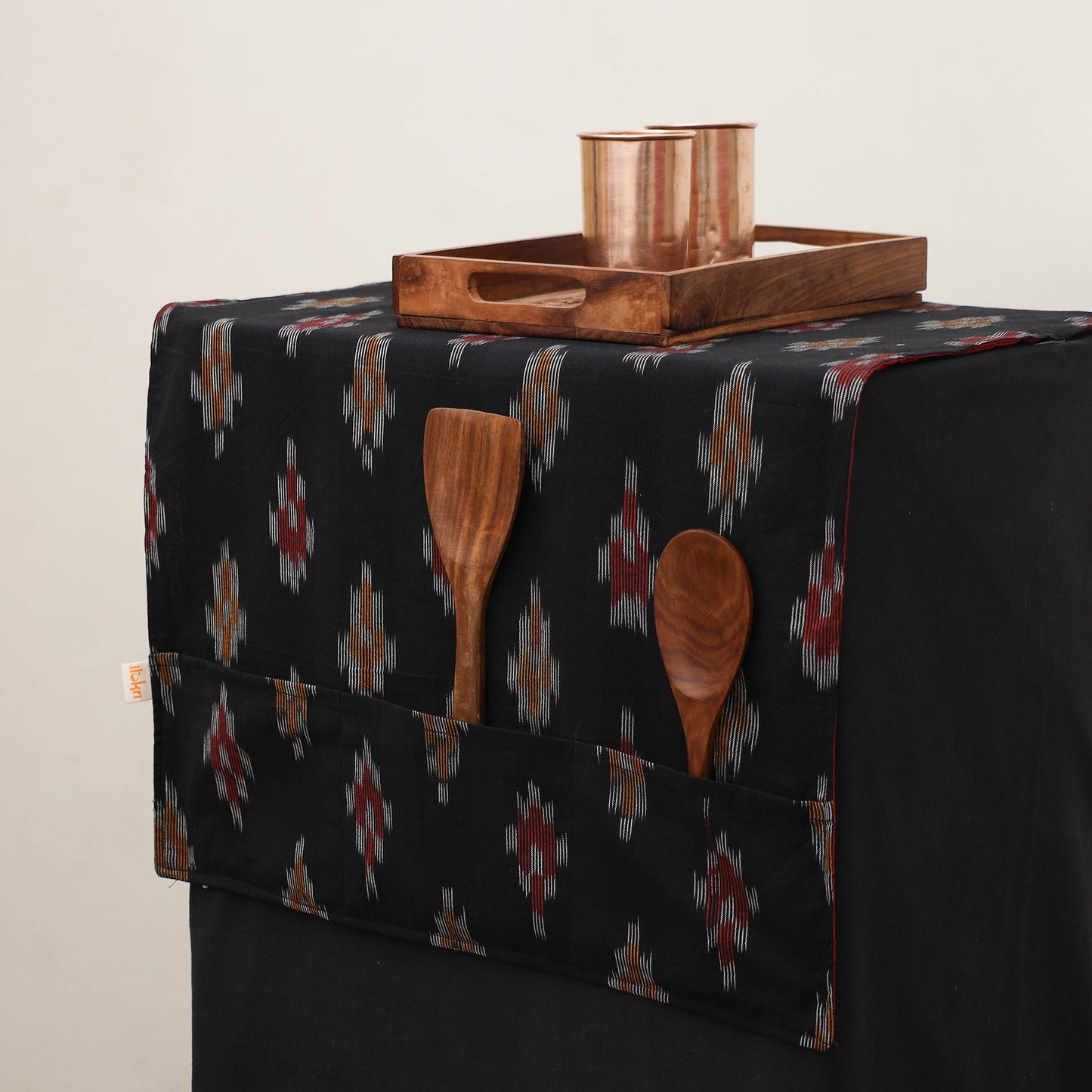 Handmade Fridge Top Cover with Multiple Pockets 19