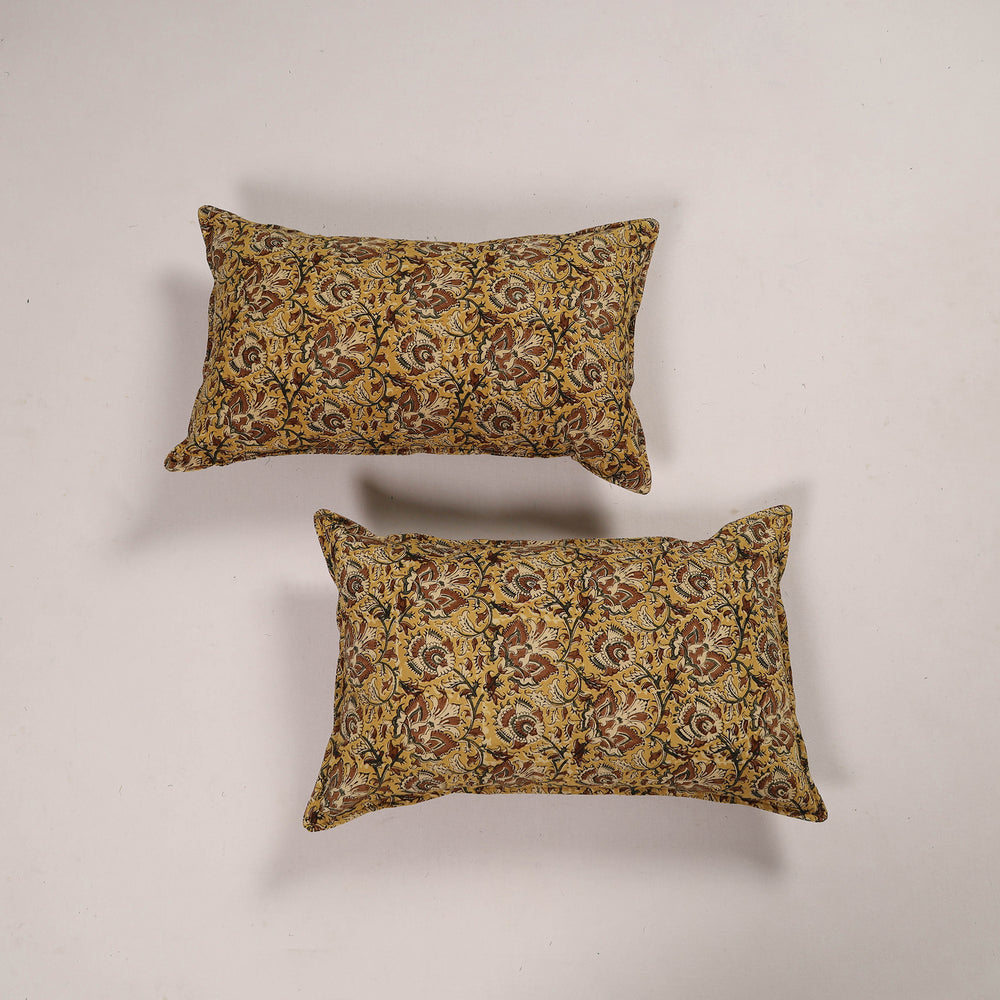 Yellow - Set of 2 Handcrafted Cotton Pillow Covers 34