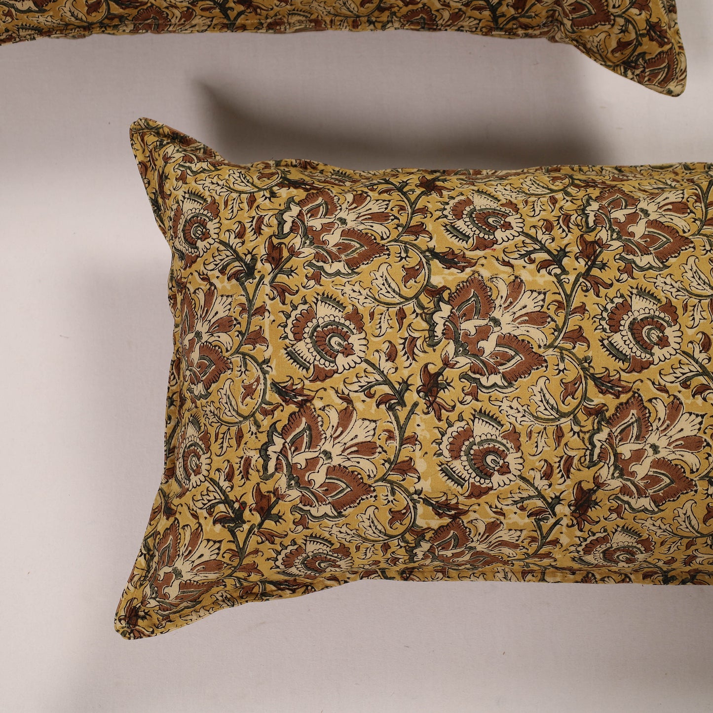 Yellow - Set of 2 Handcrafted Cotton Pillow Covers 34