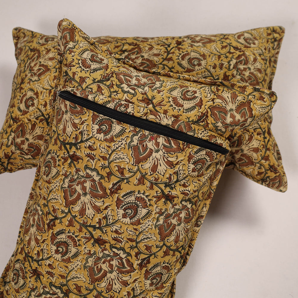 Yellow - Set of 2 Handcrafted Cotton Pillow Covers 34