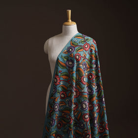 Blue - Handpainted Srikalahasti Silk Cotton Pen Kalamkari Fabric 11