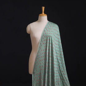 Green - modal silk kutch bandhani tie-dye fabric 11