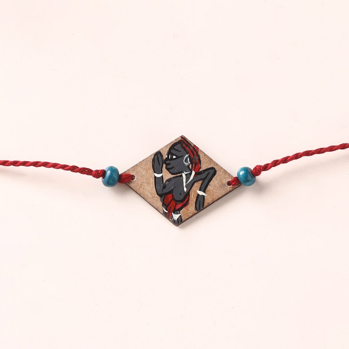 Pattachitra Handpainted Wooden Rakhi  62