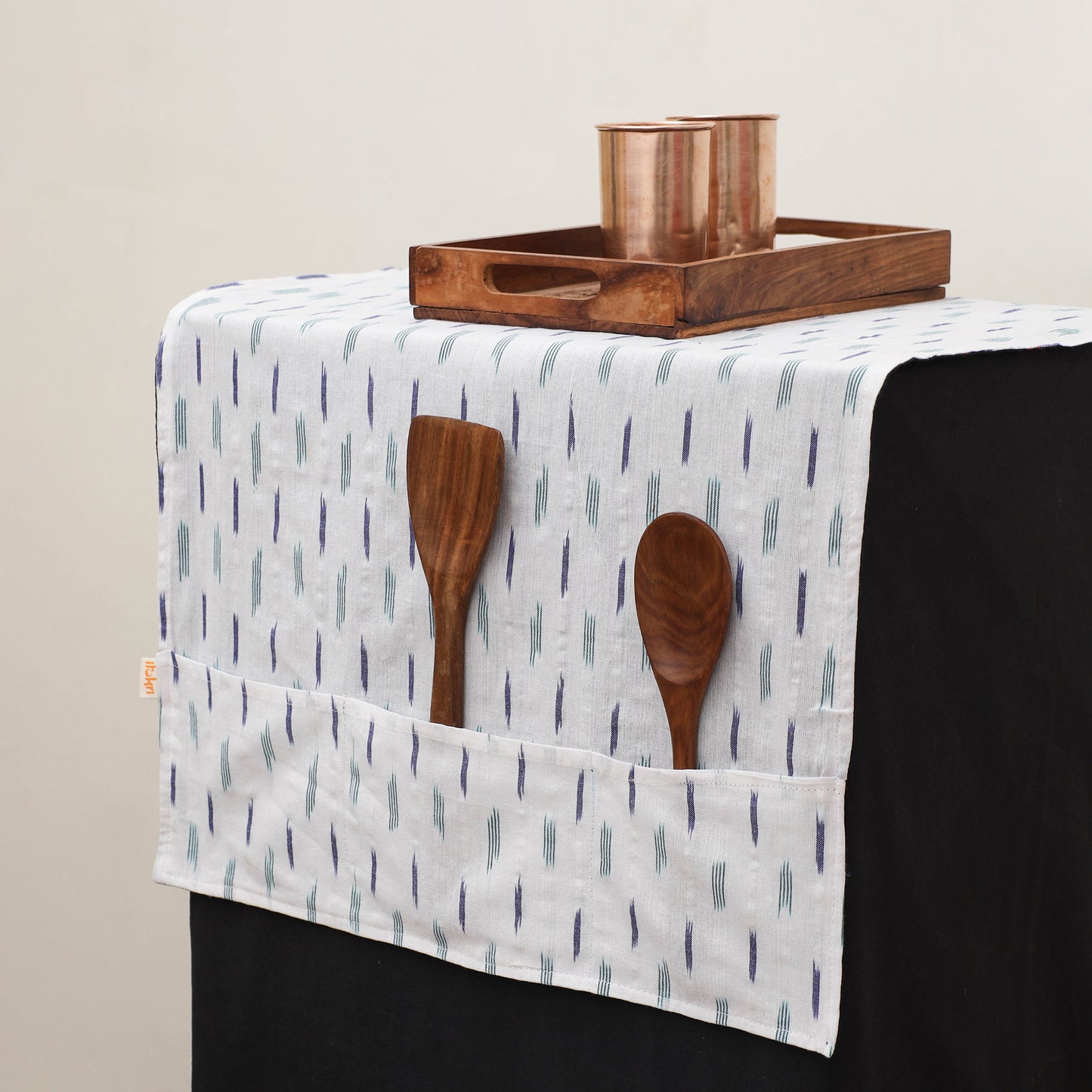 Handmade Fridge Top Cover with Multiple Pockets 22