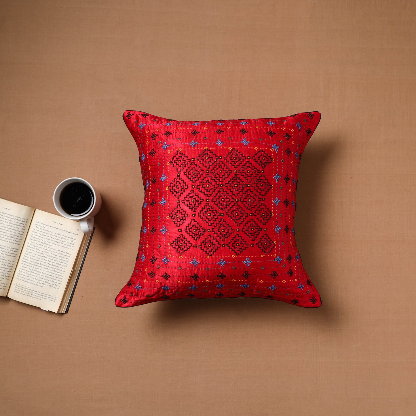 Kutch Hand Embroidery Cushion Cover (16 x 16 in) 09