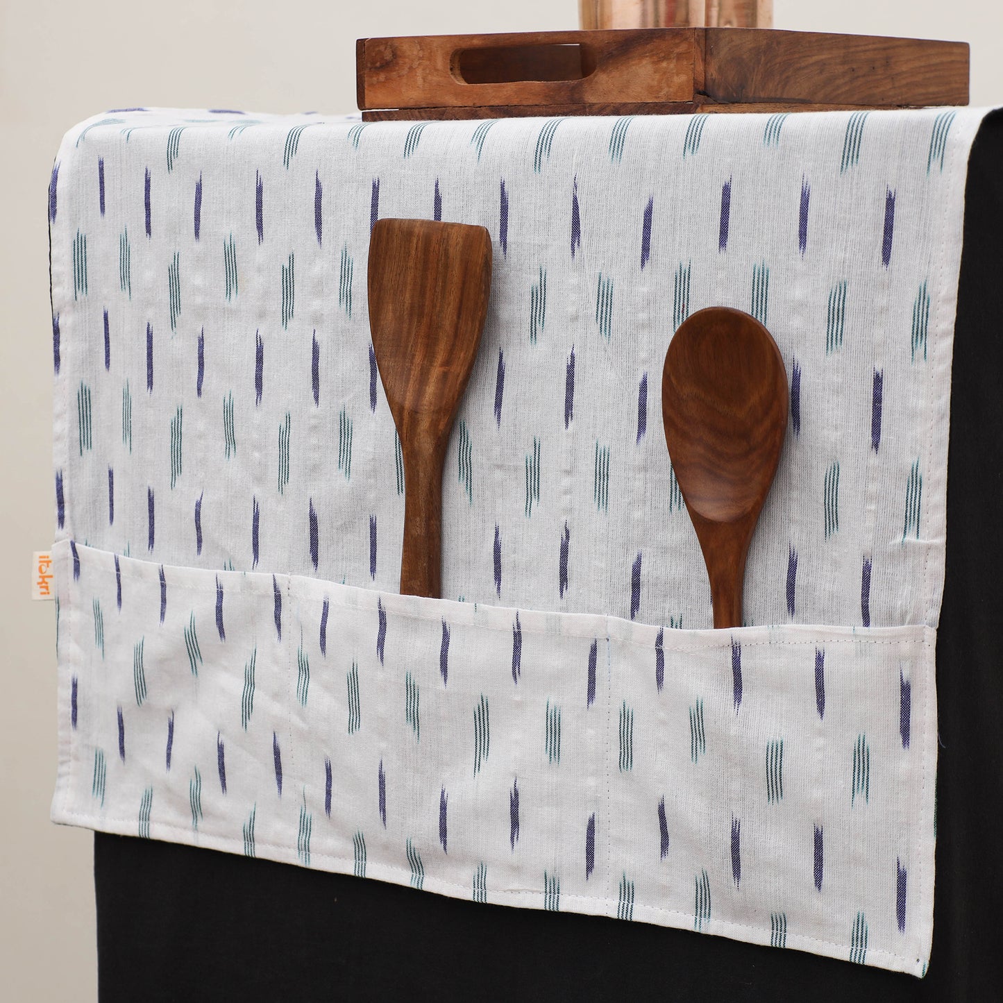 Handmade Fridge Top Cover with Multiple Pockets 22