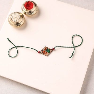 Pattachitra Handpainted Wooden Rakhi  65