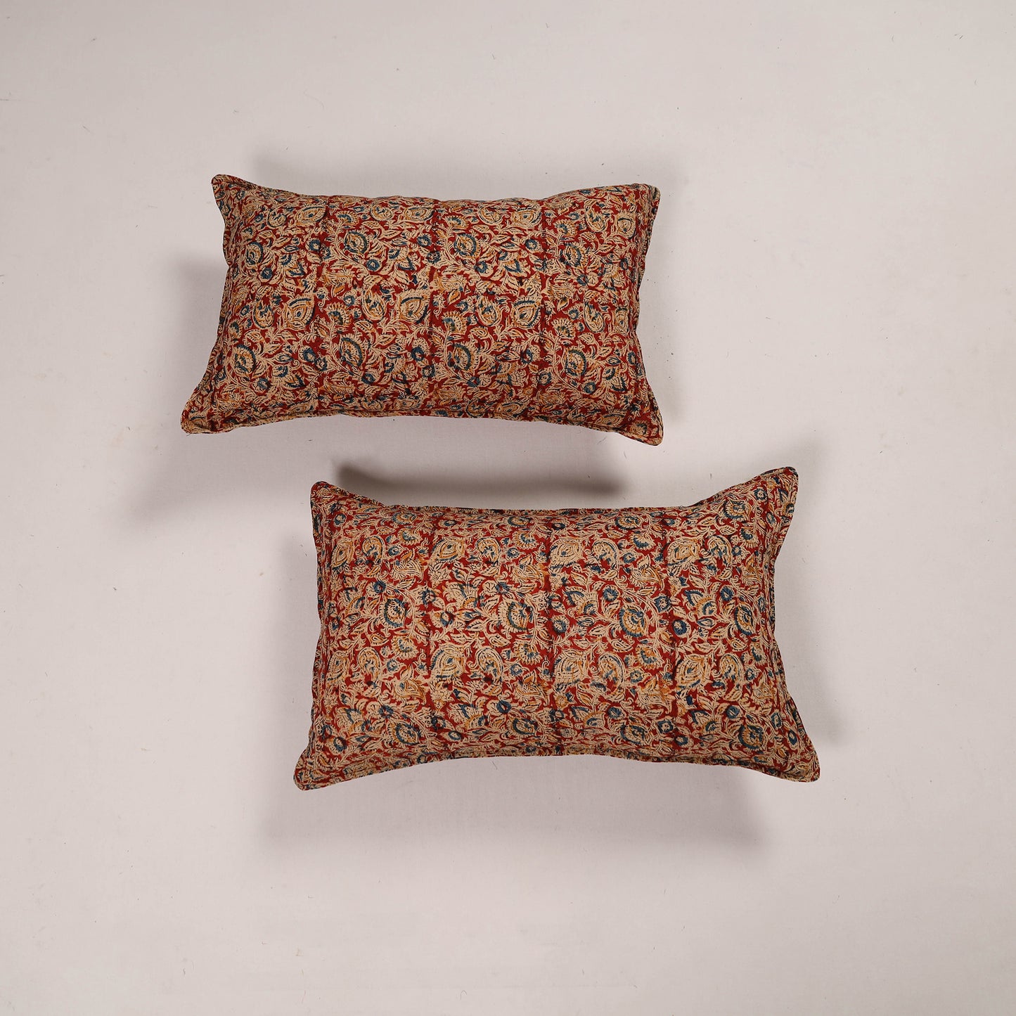 Red - Set of 2 Handcrafted Cotton Pillow Covers 37