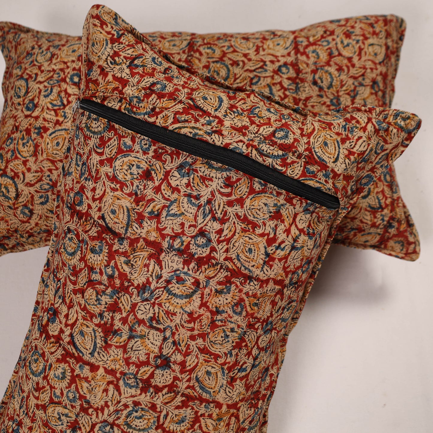 Red - Set of 2 Handcrafted Cotton Pillow Covers 37