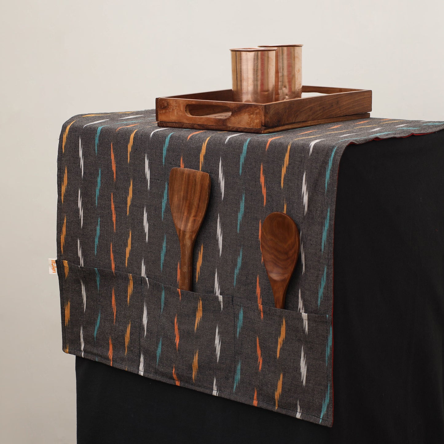Handmade Fridge Top Cover with Multiple Pockets 27