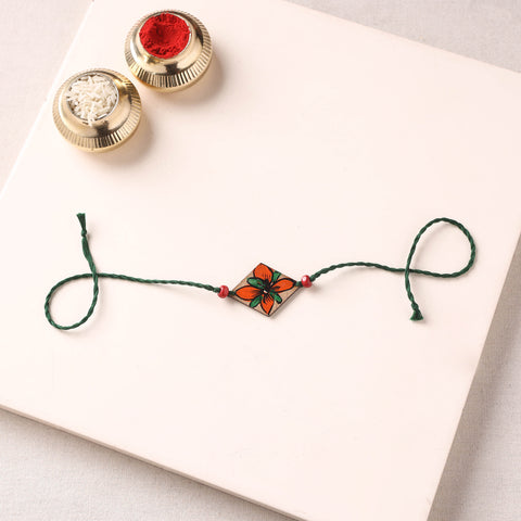 Pattachitra Handpainted Wooden Rakhi  68