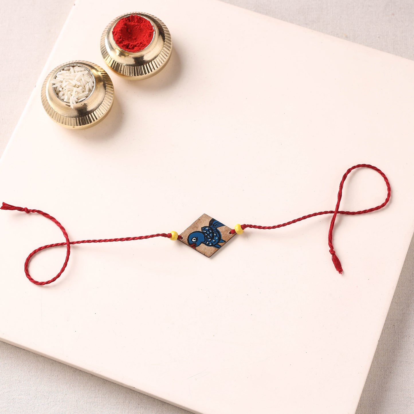 Pattachitra Handpainted Wooden Rakhi  69