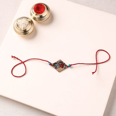 Pattachitra Handpainted Wooden Rakhi  70
