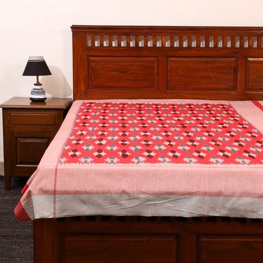 Multicolor - Cotton Pochampally Ikat Bedsheet 54