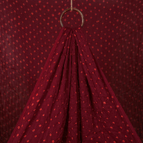 Maroon - Modal Silk Kutch Bandhani Tie-Dye Fabric 02