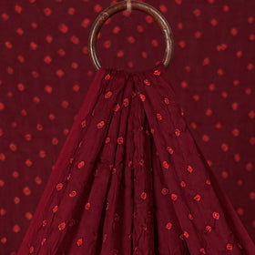 Maroon - Modal Silk Kutch Bandhani Tie-Dye Fabric 02