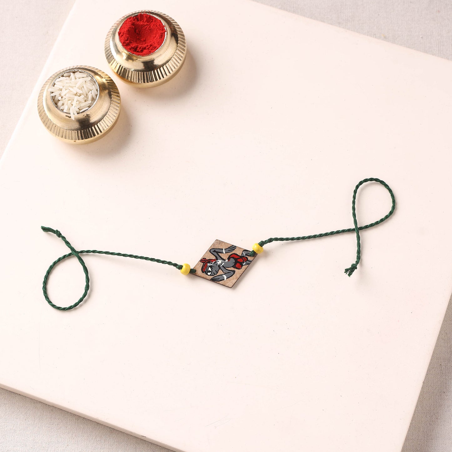 Pattachitra Handpainted Wooden Rakhi  74