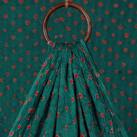 Green - modal silk kutch bandhani tie-dye fabric 04