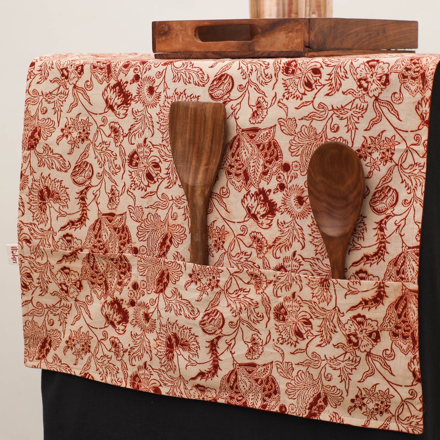 Handmade Fridge Top Cover with Multiple Pockets 01