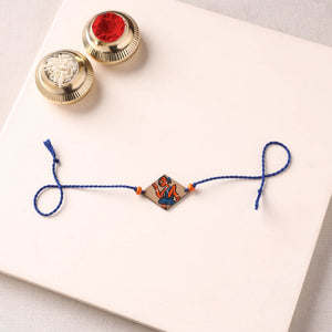Reusable Pattachitra Handpainted Wooden Rakhi  75