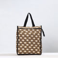 Brown Handmade Akola Block Printed Cotton Shopping Bag 04