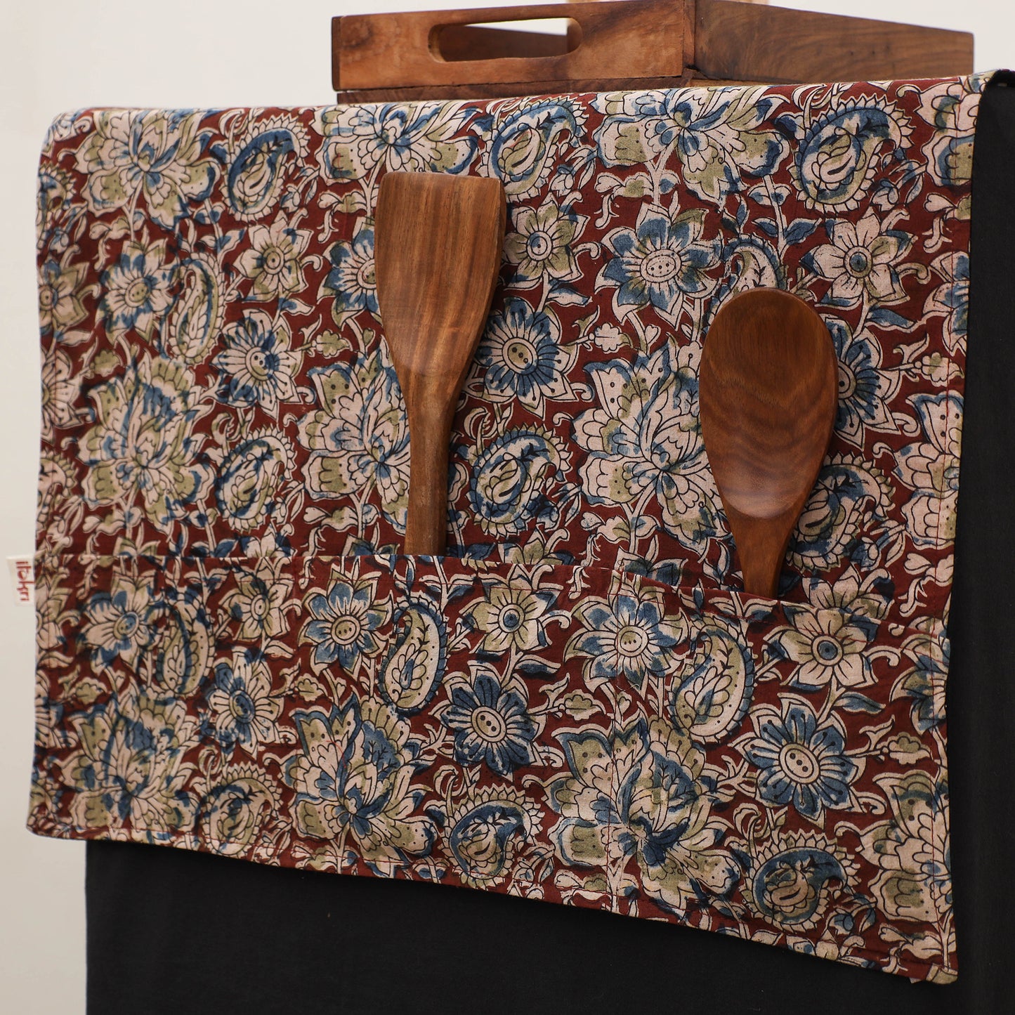 Handmade Fridge Top Cover with Multiple Pockets 03