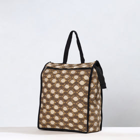 Brown Handmade Akola Block Printed Cotton Shopping Bag 04